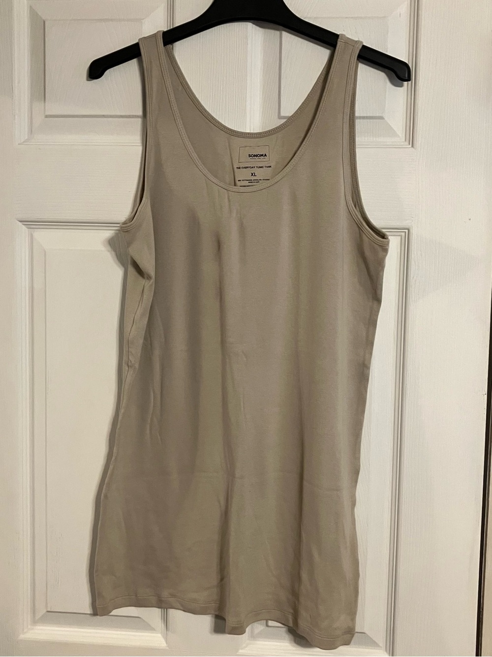 Sonoma Goods For Life Taupe Beige Everyday Tunic Tank Top Size XL